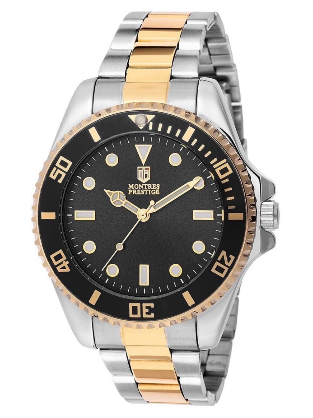 Montres Prestige X Invicta Two-Tone Black Dial Men's Watch